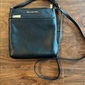 Michael Kors Black Leather Crossbody Purse